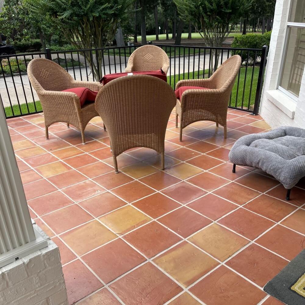 Outdoor patio flooring installation